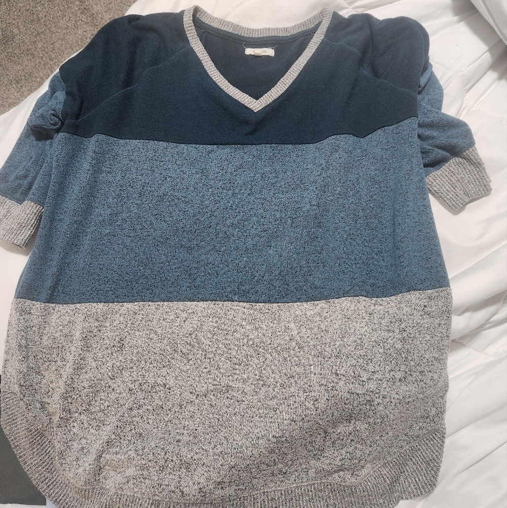 Colorblock V-Neck Sweater